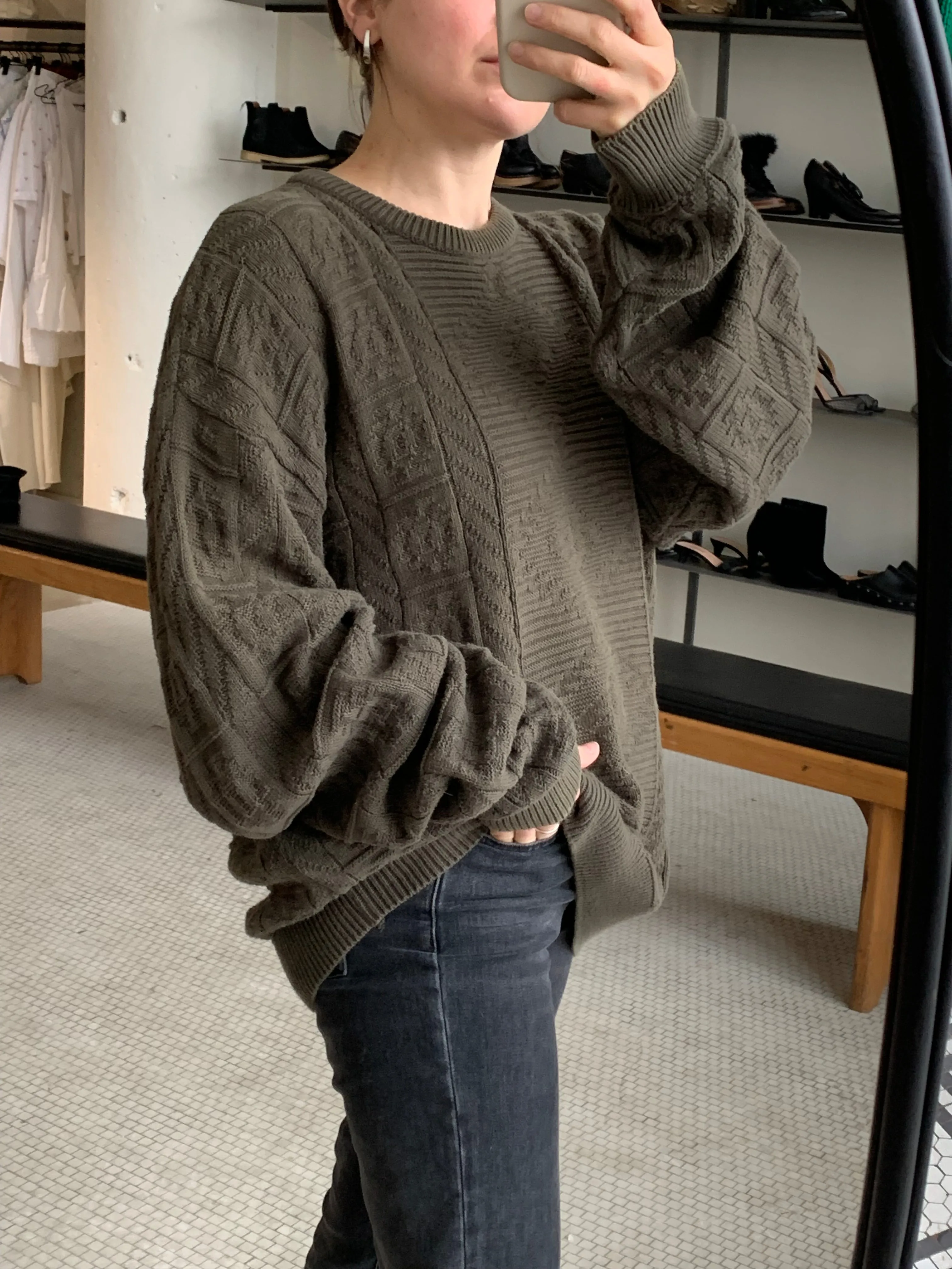 woven cotton sweater