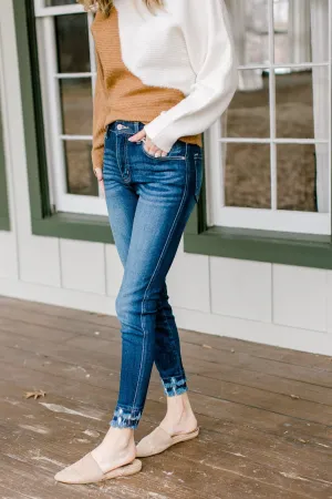 X Kancan Double Fray Hem Ankle Skinny