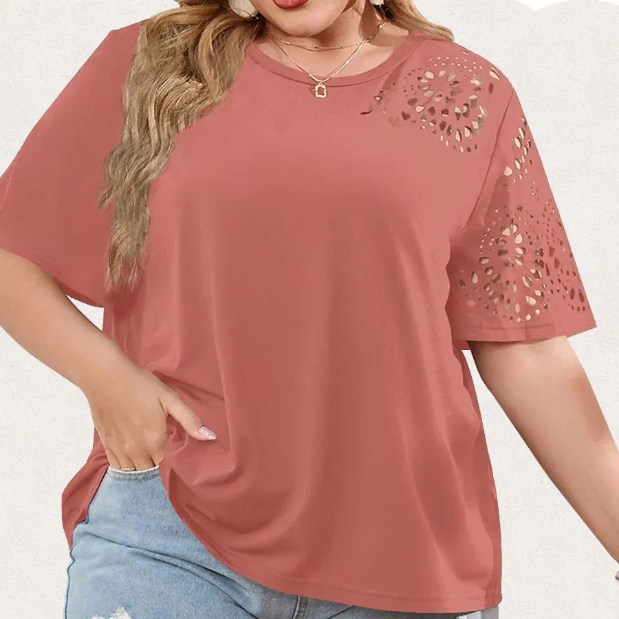 Yasmina® | Chiffon Neckline T-Shirt For Women