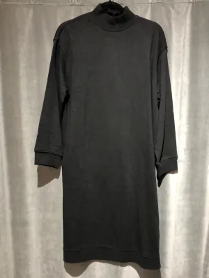 Zara Black Long Sleeve Mock Neck Sweatshirt Shift Dress