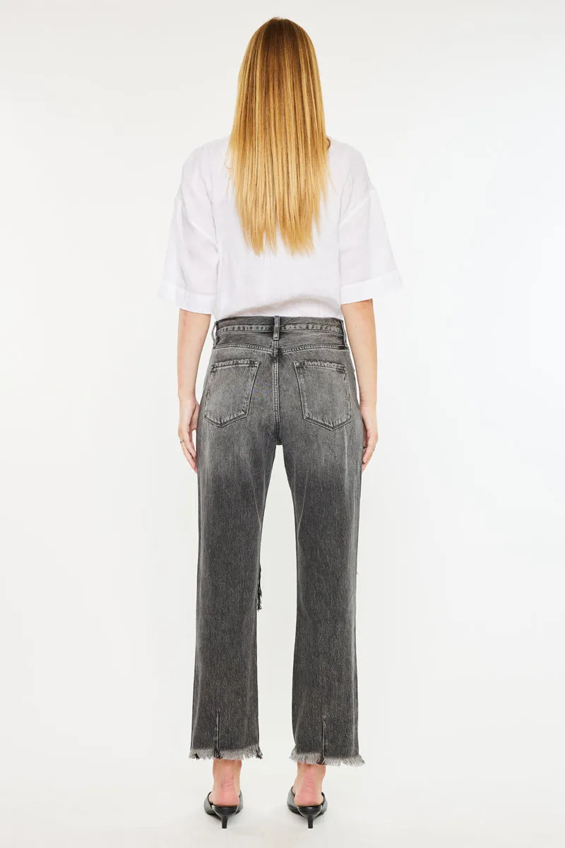 Zara High Rise Slim Straight Leg  Jeans