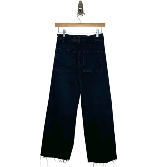 Zara | Marine Straight Jeans in Blue Black Navy 4