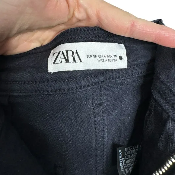 Zara | Marine Straight Jeans in Blue Black Navy 4
