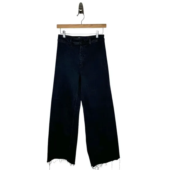 Zara | Marine Straight Jeans in Blue Black Navy 4