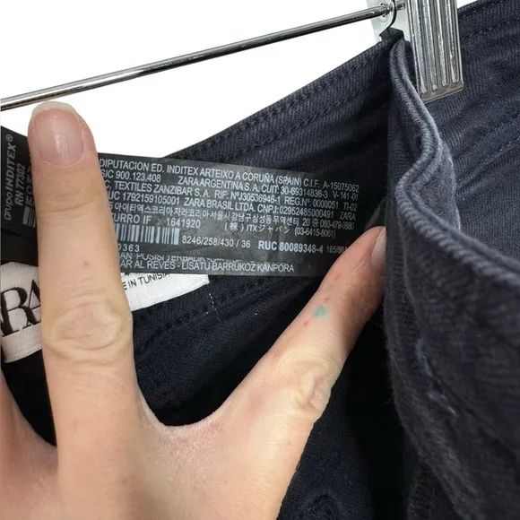 Zara | Marine Straight Jeans in Blue Black Navy 4