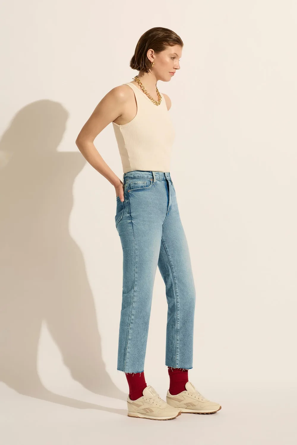 Zoe Crop High Straight Jean Sunday